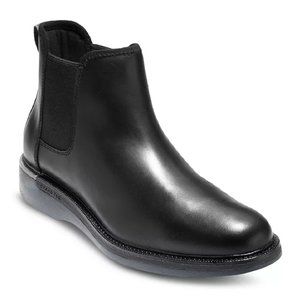 Cole Haan Men's Grand Ambition  Chelsea Boot in Black Leather  Size 10.5
